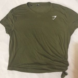 Gymshark cropped tee, side tie